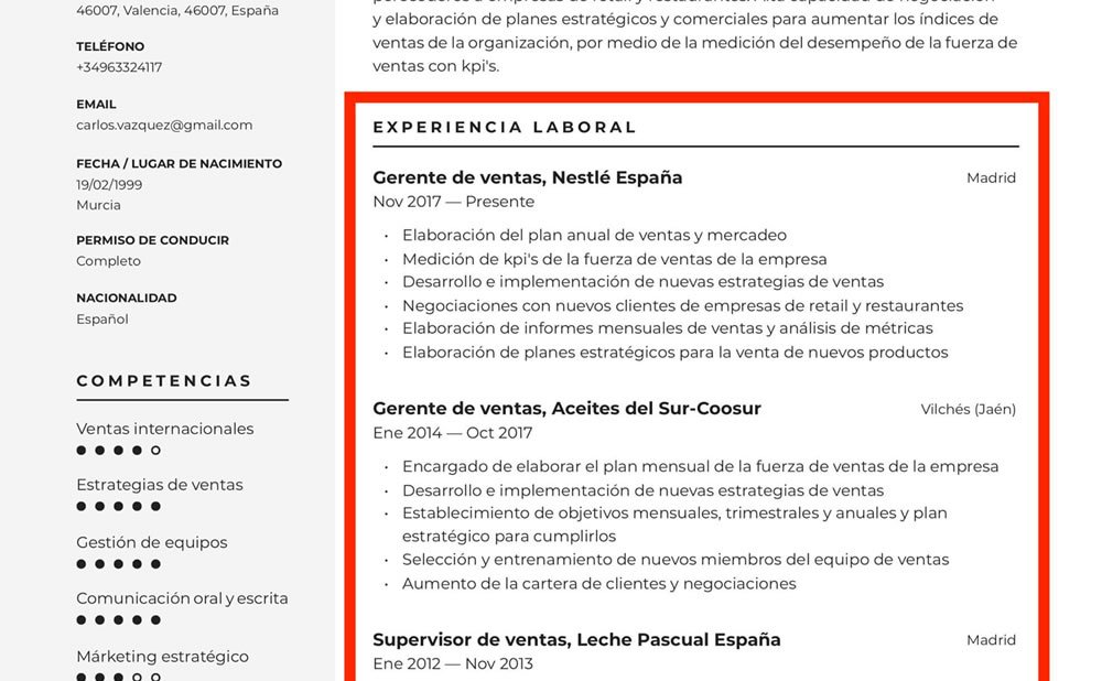 experiencia